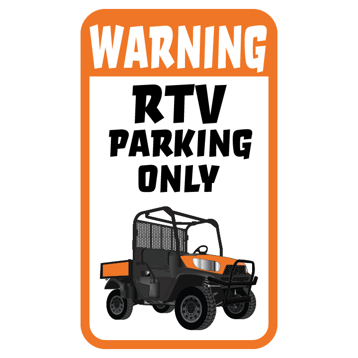 RTV Parking Only Decal, SMALL